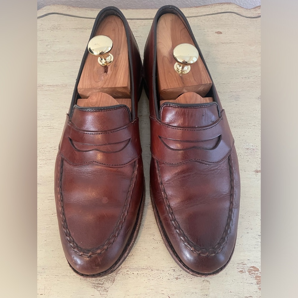 ALLEN EDMONDS Made in USA Randolph Penny Loafer Dark Chili Leather 9 1/2‎ D $425